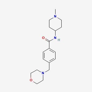 molecular formula C18H27N3O2 B4482007 N-(1-methyl-4-piperidinyl)-4-(4-morpholinylmethyl)benzamide 