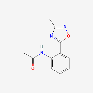 molecular formula C11H11N3O2 B4482023 N-[2-(3-methyl-1,2,4-oxadiazol-5-yl)phenyl]acetamide 