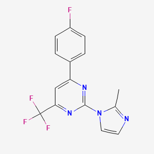 4-(4-Fluorophenyl)-2-(2-methylimidazol-1-yl)-6-(trifluoromethyl)pyrimidine