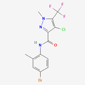 molecular formula C13H10BrClF3N3O B4482047 N-(4-bromo-2-methylphenyl)-4-chloro-1-methyl-5-(trifluoromethyl)-1H-pyrazole-3-carboxamide 