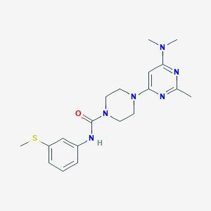 4-[6-(DIMETHYLAMINO)-2-METHYLPYRIMIDIN-4-YL]-N-[3-(METHYLSULFANYL)PHENYL]PIPERAZINE-1-CARBOXAMIDE