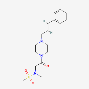 N-methyl-N-[2-oxo-2-[4-[(E)-3-phenylprop-2-enyl]piperazin-1-yl]ethyl]methanesulfonamide