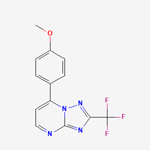 molecular formula C13H9F3N4O B4482092 7-(4-Methoxyphenyl)-2-(trifluoromethyl)-[1,2,4]triazolo[1,5-a]pyrimidine 