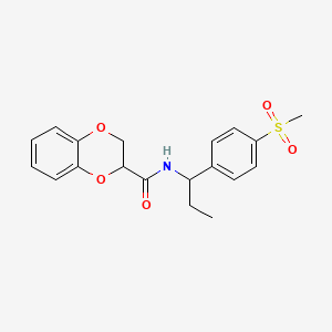 N-{1-[4-(methylsulfonyl)phenyl]propyl}-2,3-dihydro-1,4-benzodioxine-2-carboxamide