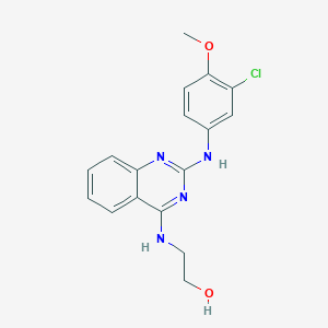 2-({2-[(3-chloro-4-methoxyphenyl)amino]-4-quinazolinyl}amino)ethanol