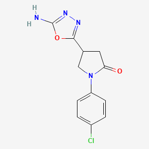 4-(5-amino-1,3,4-oxadiazol-2-yl)-1-(4-chlorophenyl)-2-pyrrolidinone