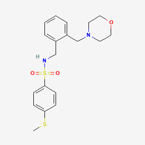 4-(METHYLSULFANYL)-N-({2-[(MORPHOLIN-4-YL)METHYL]PHENYL}METHYL)BENZENE-1-SULFONAMIDE