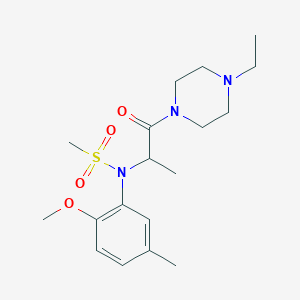 N-[2-(4-ethyl-1-piperazinyl)-1-methyl-2-oxoethyl]-N-(2-methoxy-5-methylphenyl)methanesulfonamide