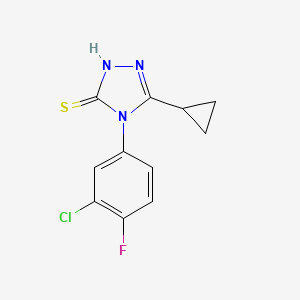 4-(3-CHLORO-4-FLUOROPHENYL)-5-CYCLOPROPYL-4H-1,2,4-TRIAZOL-3-YLHYDROSULFIDE