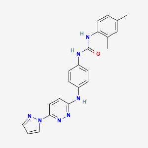 N-(2,4-dimethylphenyl)-N'-(4-{[6-(1H-pyrazol-1-yl)-3-pyridazinyl]amino}phenyl)urea