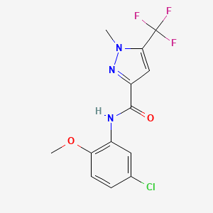 N-(5-chloro-2-methoxyphenyl)-1-methyl-5-(trifluoromethyl)-1H-pyrazole-3-carboxamide