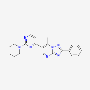 4-{7-METHYL-2-PHENYL-[1,2,4]TRIAZOLO[1,5-A]PYRIMIDIN-6-YL}-2-(PIPERIDIN-1-YL)PYRIMIDINE