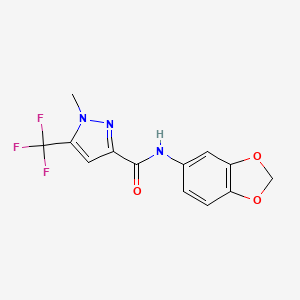 N-(2H-1,3-Benzodioxol-5-YL)-1-methyl-5-(trifluoromethyl)-1H-pyrazole-3-carboxamide