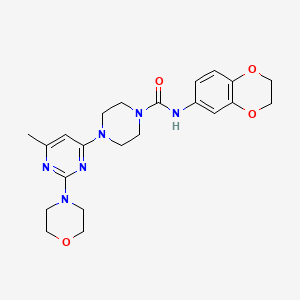 N-(2,3-Dihydro-1,4-benzodioxin-6-YL)-4-[6-methyl-2-(morpholin-4-YL)pyrimidin-4-YL]piperazine-1-carboxamide