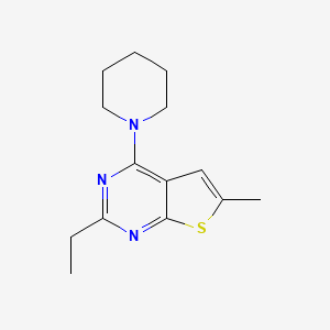 2-ethyl-6-methyl-4-(1-piperidinyl)thieno[2,3-d]pyrimidine