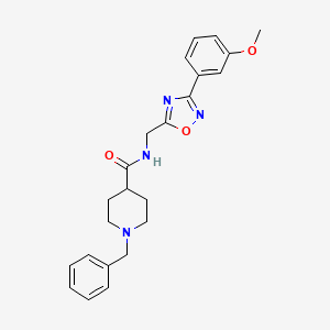 1-benzyl-N-{[3-(3-methoxyphenyl)-1,2,4-oxadiazol-5-yl]methyl}-4-piperidinecarboxamide