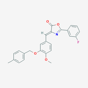 2-(3-fluorophenyl)-4-{4-methoxy-3-[(4-methylbenzyl)oxy]benzylidene}-1,3-oxazol-5(4H)-one