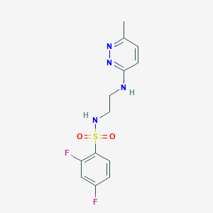 2,4-difluoro-N-{2-[(6-methyl-3-pyridazinyl)amino]ethyl}benzenesulfonamide