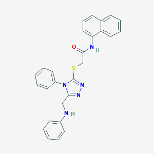 2-{[5-(anilinomethyl)-4-phenyl-4H-1,2,4-triazol-3-yl]sulfanyl}-N-(1-naphthyl)acetamide