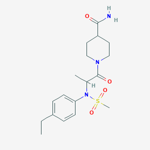 1-[N-(4-ethylphenyl)-N-(methylsulfonyl)alanyl]-4-piperidinecarboxamide