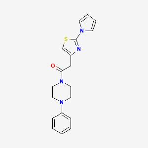 1-(4-PHENYLPIPERAZIN-1-YL)-2-[2-(1H-PYRROL-1-YL)-1,3-THIAZOL-4-YL]ETHAN-1-ONE