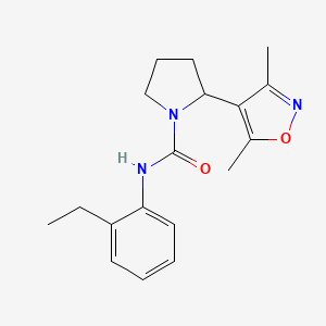 2-(3,5-dimethyl-1,2-oxazol-4-yl)-N-(2-ethylphenyl)pyrrolidine-1-carboxamide