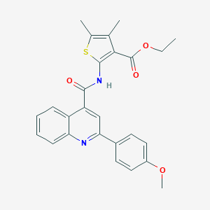 Ethyl 2-(2-(4-methoxyphenyl)quinoline-4-carboxamido)-4,5-dimethylthiophene-3-carboxylate