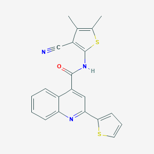 N-(3-cyano-4,5-dimethyl-2-thienyl)-2-(2-thienyl)-4-quinolinecarboxamide
