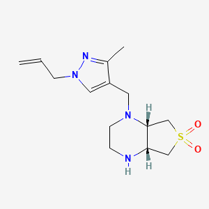 (4aS,7aR)-4-[(3-methyl-1-prop-2-enylpyrazol-4-yl)methyl]-2,3,4a,5,7,7a-hexahydro-1H-thieno[3,4-b]pyrazine 6,6-dioxide