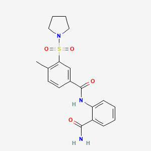 N-[2-(aminocarbonyl)phenyl]-4-methyl-3-(1-pyrrolidinylsulfonyl)benzamide