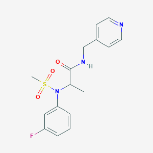 2-[N-(3-FLUOROPHENYL)METHANESULFONAMIDO]-N-[(PYRIDIN-4-YL)METHYL]PROPANAMIDE