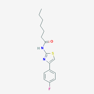 N-[4-(4-fluorophenyl)-1,3-thiazol-2-yl]heptanamide