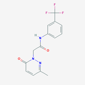 molecular formula C14H12F3N3O2 B4482454 2-(3-methyl-6-oxopyridazin-1(6H)-yl)-N-(3-(trifluoromethyl)phenyl)acetamide 