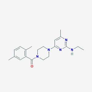 4-[4-(2,5-dimethylbenzoyl)-1-piperazinyl]-N-ethyl-6-methyl-2-pyrimidinamine