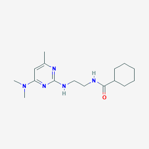 N-(2-{[4-(dimethylamino)-6-methyl-2-pyrimidinyl]amino}ethyl)cyclohexanecarboxamide