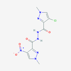 4-chloro-1-methyl-N'-[(1-methyl-4-nitro-1H-pyrazol-3-yl)carbonyl]-1H-pyrazole-3-carbohydrazide