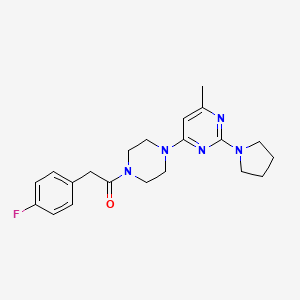 4-{4-[(4-fluorophenyl)acetyl]-1-piperazinyl}-6-methyl-2-(1-pyrrolidinyl)pyrimidine