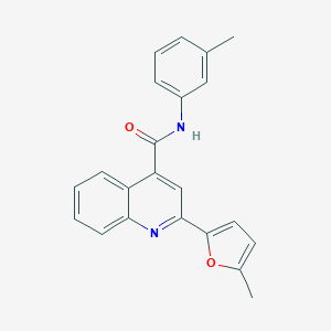 molecular formula C22H18N2O2 B448247 2-(5-methylfuran-2-yl)-N-(3-methylphenyl)quinoline-4-carboxamide 
