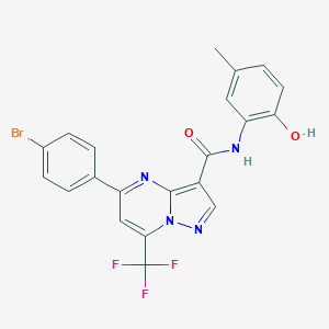 5-(4-bromophenyl)-N-(2-hydroxy-5-methylphenyl)-7-(trifluoromethyl)pyrazolo[1,5-a]pyrimidine-3-carboxamide