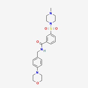 3-[(4-METHYLPIPERAZIN-1-YL)SULFONYL]-N-{[4-(MORPHOLIN-4-YL)PHENYL]METHYL}BENZAMIDE