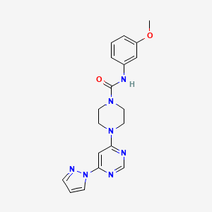 N-(3-methoxyphenyl)-4-[6-(1H-pyrazol-1-yl)-4-pyrimidinyl]-1-piperazinecarboxamide