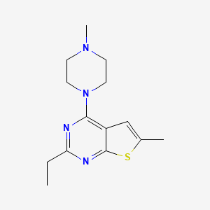 2-ethyl-6-methyl-4-(4-methyl-1-piperazinyl)thieno[2,3-d]pyrimidine