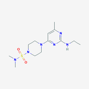 4-[2-(ethylamino)-6-methyl-4-pyrimidinyl]-N,N-dimethyl-1-piperazinesulfonamide