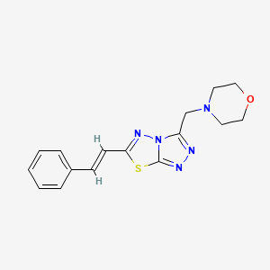 3-(4-morpholinylmethyl)-6-(2-phenylvinyl)[1,2,4]triazolo[3,4-b][1,3,4]thiadiazole