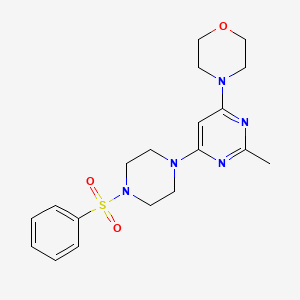 4-{6-[4-(Benzenesulfonyl)piperazin-1-YL]-2-methylpyrimidin-4-YL}morpholine