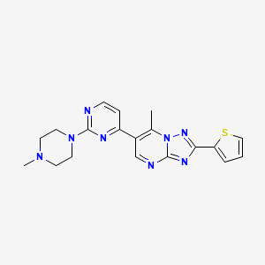 7-Methyl-6-[2-(4-methylpiperazino)-4-pyrimidinyl]-2-(2-thienyl)[1,2,4]triazolo[1,5-a]pyrimidine