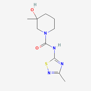 3-hydroxy-3-methyl-N-(3-methyl-1,2,4-thiadiazol-5-yl)piperidine-1-carboxamide