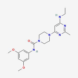 N-(3,5-dimethoxyphenyl)-4-[6-(ethylamino)-2-methyl-4-pyrimidinyl]-1-piperazinecarboxamide