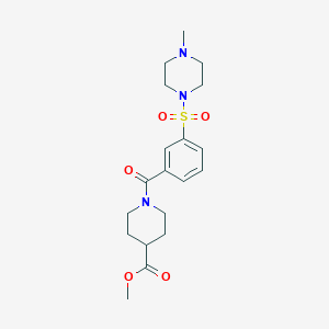 METHYL 1-{3-[(4-METHYLPIPERAZIN-1-YL)SULFONYL]BENZOYL}PIPERIDINE-4-CARBOXYLATE