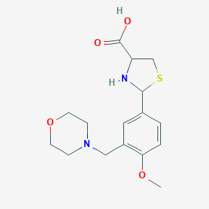 molecular formula C16H22N2O4S B448269 2-[4-甲氧基-3-(吗啉-4-基甲基)苯基]-1,3-噻唑烷-4-羧酸 CAS No. 491832-04-3